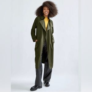 Babaton Aritzia Olive Trench Coat